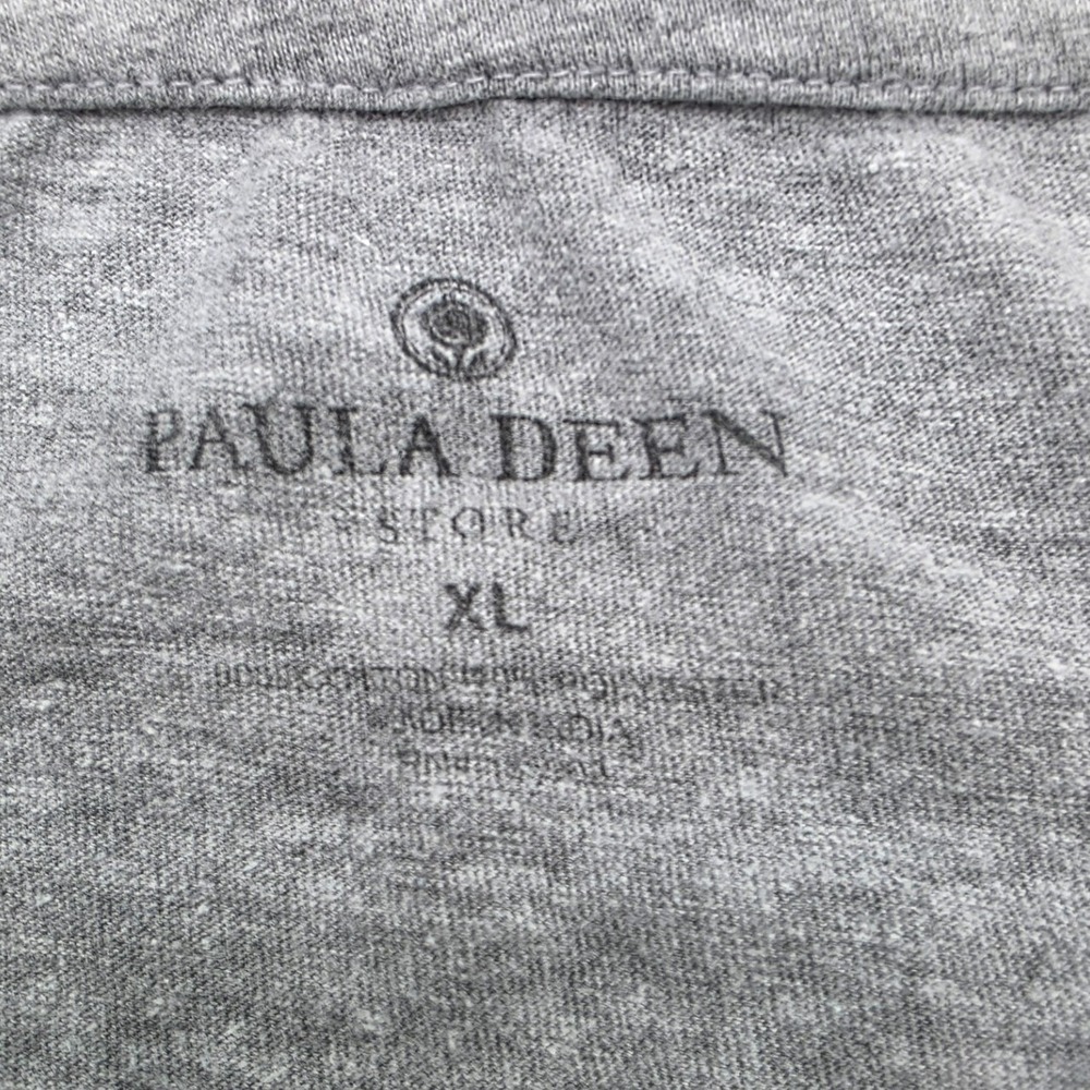 Paula Deen T-Shirt Womens XL Gray  Butter to my Biscuit‎ Graphic Tee - Picture 3 of 5
